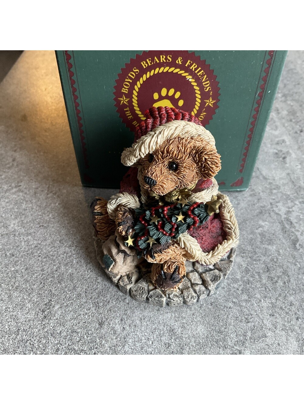 Boyds Bears GRENVIILE THE SANTABEAR Figurine # 2030 w/ Box Vintage 1993